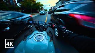 "ENGINE SOUND ONLY" | SUNSET VIBE |  HONDA CB650R | AKRAPOVIC | POV | CINEMATIC | DJI ACTION