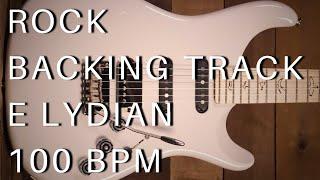 Rock Guitar Backing Track | E Lydian (100 bpm)