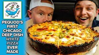 Eating Pequod's *FIRST EVER* White Sauce Pizza | The Tripping Billy Collab | Lincoln Park, Chicago