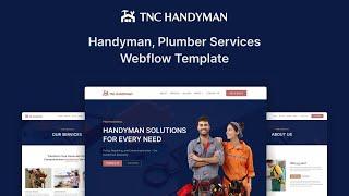 Best Webflow Construction Template | TNC Handyman | Plumber Services Webflow Template