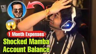 Rega Shocked Mamba Account Balance 1 Month Expenses