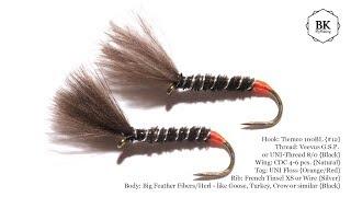 Tying "CDC Black Shuttlecock" - Midge, Buzzer Emerger, Chironomid (Dry Flies) by BK