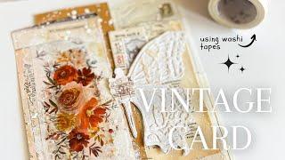 How to make a junk journal card with washi tape