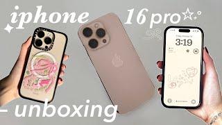 iphone 16 pro unboxing ꣑ৎ | accessories, camera + ios 18