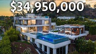 Touring a $34,950,000 BEVERLY HILLS Modern MEGA MANSION!