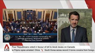 US Senate votes against Trump's tariffs on Canada