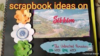 Easy Scrapbook ideas  on sikkim for school project  # dress and food # art integrated project sikkim