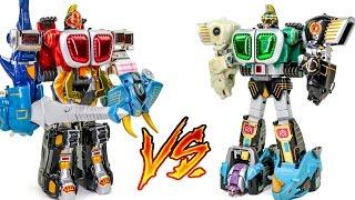 PowerRangers WildForce Green DX KongaZord GaoStrike VS Red DX GaoKnight MegaZord Transformation