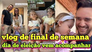 família Santina vlog do final de semana mais dia de eleição, Gigi votou pela primeira vez 