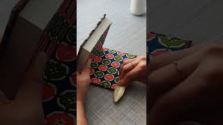 Rounded spine book with Bradel binding. Can't wait to make these again! #art #craft #bookbinding