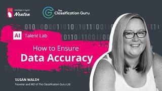 Susan Walsch "How to Ensure Data Accuracy"