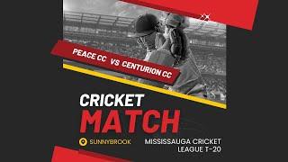 Mississauga cricket league Peace vs Centurion Cc