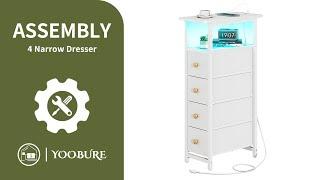 ️Yoobure Narrow Dresser with Charging Station Assembly Video️