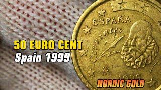 Moneda de 50 céntimos de euro de España 1999: ¿Cuál es el precio real de las monedas europeas?