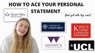 How to ACE your personal statement - the tips no one tells you about!