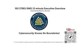 ISO 27001 ISMS 16 Minute Executive Overview