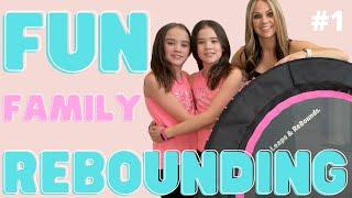 10 MIN REBOUNDER WORKOUT | FAMILY FUN REBOUNDING | Kids Trampoline Workout (Kids Not Required)