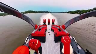 TRIFECTA 1500HP, Triple Motor Pontoon! | Feature Boat
