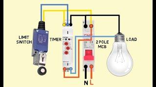 limit switch connection with Timer || Azan electrical wiring