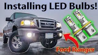 Installing LED Headlight & Fog Light Bulbs In My Ford Ranger!