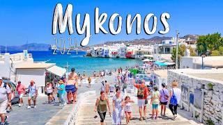 Mykonos Greece, a high quality walking tour in 4k, port included, Greece 2024