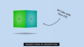 Creating 3D Cube with Pure CSS | Neomorphism UI Design In CSS