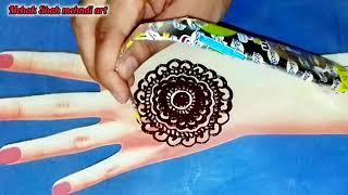 New Stylish mandala mehndi design|Easy tikki mehndi design for beginners |@MehakShahmehndiart