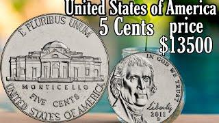 Five Cent united States of America coin price/Monticello 5 cent coin value in india, PKR