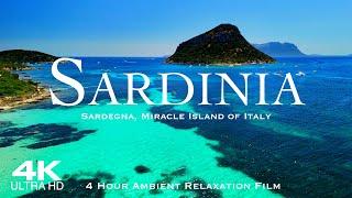 [4K] SARDINIA  Sardegna Drone Aerial, The Miracle Island of Italy | 4 Hour Ambient Relaxation Film