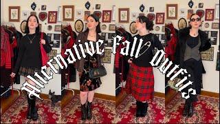 Alternative Fall/Autumn Outfits | 90s, vintage inspired thrifted looks