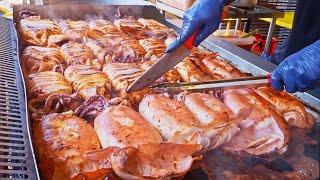 Extremely delicious！Huge Grilled Squid, Grilled Chili Fish on Banana Leaves/極端美味！巨大烤魷魚, 芭蕉葉烤魚, 獨特辣醬