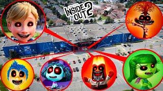 DRONE CATCHES CURSED RILEY & CURSED NEW EMOTIONS FROM INSIDE OUT 2 AT THE MOVIES (INSIDE OUT 2)