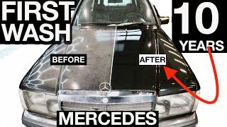 First Wash in 10 Years: RARE Mercedes Benz 250TD Manual Wagon Huge Before and After!