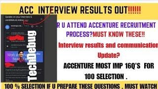 Accenture Latest Interview Results|Accenture Interview Questions|Communication Test Update