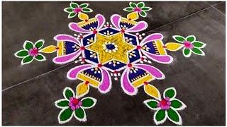 Karthigai Deepam Special Rangoli Design / New Year / Sashti Pooja / Kolam / Rangoli / Easy / Muggulu