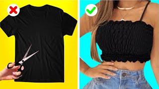 9 Ideias Brilhantes Fáceis para Transformar Roupas Velhas Em Novas |Calça jeans, vestido, camisa Diy