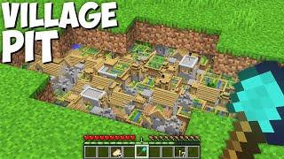 How I Found VILLAGE UNDERGROUND ??? Minecraft Secret Pit Base Tunnel Challenge !!!