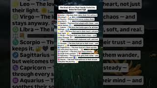 The Kind of Love That Finally Feels Like Home for Each Sign #zodiac #zodiacsigns