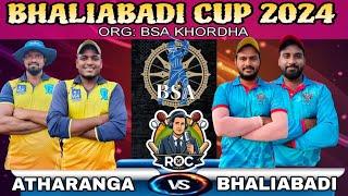 LIVE MATCH || BHALIABADI CUP 2024 KHORDHA || #RocCricket