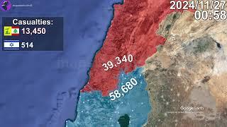 Israeli invasion of Lebanon: Every Day to 2025 Mapped using Google Earth