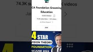 Top YouTube channel for ca Foundation|| CA Aspirant #camotivation #cafoundation