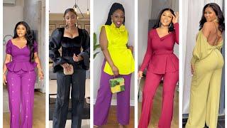 Beautiful women fashion trend today | Classy jumpsuit and trouser styles for premium women/ladies