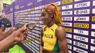 Elaine Thompson-Herah Happy To Podium In The 100m At World Championships