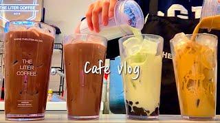 (Eng)We also have pistachio bubble tea/ cafe vlog / asmr