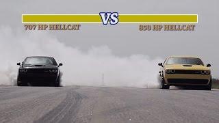 707 HP Hellcat vs 850 HP Hennessey Hellcat Street Fight