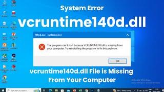 How To Fix vcruntime140d.dll Error?  #vcruntime140ddll #error #errors #dll #dlldownload #windows