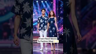 Floral Dance to Fashion: Korean Couple’s Magical Transformation  #Shorts