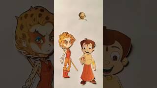 Shakti ️chotta bheem face added  #art #drawing #chotabheem #ytshorts