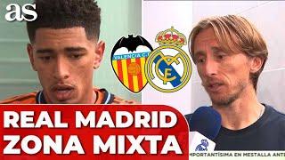 DECLARACIONES VALENCIA 1 VS REAL MADRID 2 | ZONA MIXTA completa hoy: BELLINGHAM, MODRIC