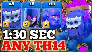 EPIC STRATEGY | Th14 Yeti Witch Quake Attack Strategy | Th14 Yeti Witch | Best Th14 Attack Strategy